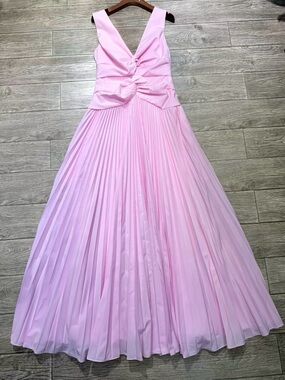 NWOT Simkhai V-Neck Detailed Cotton Midi Dress in Pink, Size US 6
